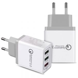 Diamond Wings Store ניסוי Bakeey 3 Ports Quick Charge 3.0 USB Charger Power Adapter for iPhone for Samsung Xiaomi 