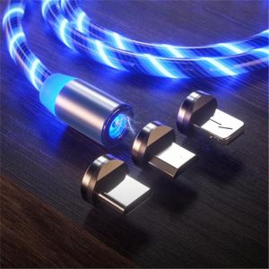 Diamond Wings Store ניסוי Bakeey 2.4A Micro USB Type C LED Light Magnetic Fast Charging Data Cable For Huawei P30 Pro Mate 30 Xiaomi 9 Pro Redmi 7A Redmi 6P