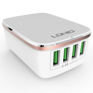 Diamond Wings Store ניסוי LDNIO 4 USB Ports 4.4A Fast Charger EU Plugs Charger For iphone 8 8 Plus iphone X Xiaomi Samsung