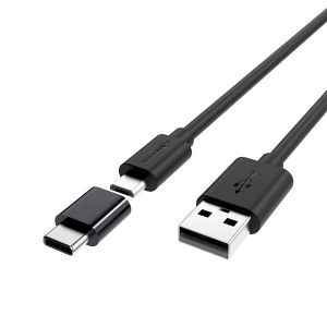 Diamond Wings Store ניסוי Blitzwolf BW-MT1 Micro USB Fast Charging Data Cable With Type C Adapter For Phone Tablet