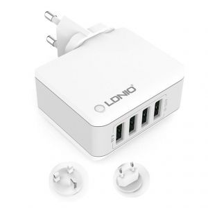 Diamond Wings Store ניסוי LDNIO 4 USB Ports 4.4A Fast Charging EU UK Plug Wall Travel Charger for iPhone 7 iPad Samsung Xiaomi