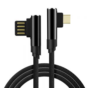 Diamond Wings Store ניסוי Bakeey 2.4A Dual 90 Degree Elbow Type C Micro USB  Fast Charging Data Cable For Xiaomi MI8 MI9 HUAWEI Oneplus 7 Pocophone F1 S10 S