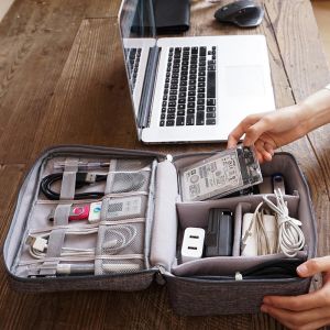 Diamond Wings Store ניסוי Digital Accessories Storage Bag USB Charger USB Cable U Disk Organizer Travel Bag