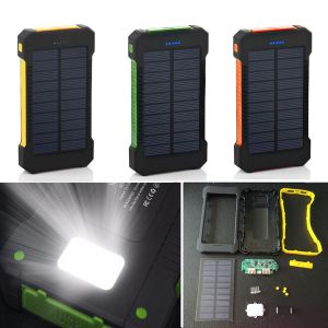 Diamond Wings Store ניסוי Bakeey F5 10000mAh Solar Panel LED Dual USB Ports DIY Power Bank Case Battery Charger Kits Box