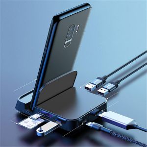 Diamond Wings Store ניסוי Baseus 7 in 1 Type-C USB-C Hub Docking Station Adapter With 1 * USB 3.0/2 * USB 2.0/Type-C PD Charging Port/4K HD Display Interfac