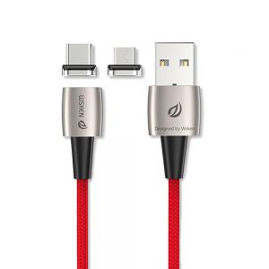 Diamond Wings Store ניסוי Wsken 3A Type C Micro USB Fast Charging Magnetic Data Cable with LED Light For Huawei P30 Pro Mate 30 5G Xiaomi Mi9 9Pro Redmi Not