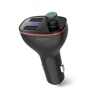 Diamond Wings Store ניסוי ROCK B300 3.4A bluetooth 4.2 Handsfree Calling FM Transmitter Digital Monitor Dual USB Car Charger