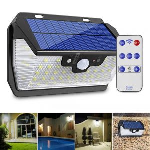 Diamond Wings Store ניסוי 55 LED Solar Motion Sensor Light 3 Modes Outdoor Security Wall Lamp USB Charging