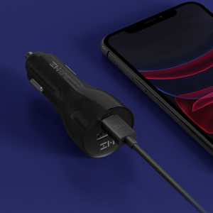 Diamond Wings Store ניסוי ZMI AP271 45W USB + Type-C Fast Charge USB Car Charger for Samsung S10 Plus Xiaomi Redmi Note 7 for iPhone 11 XR XS 8