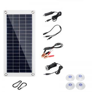 Diamond Wings Store ניסוי Mono Solar Panel Waterproof DC USB Monocrystaline Flexible Solar Charger Power Bank Outdoor Camping Hiking Battery Charger