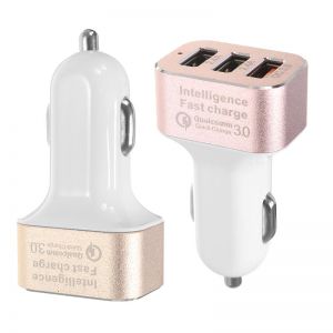 Diamond Wings Store ניסוי Bakeey 42W QC3.0 3USB Ports Fast Charging Car Charger For iPhone X 8/8Plus Samsung S8 S7 