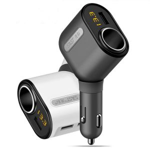 Diamond Wings Store ניסוי SAST T60 3 USB Ports Car Charger 5V 3.1A Cigarette Lighter Socket USB Car Charger for Mobile Phone