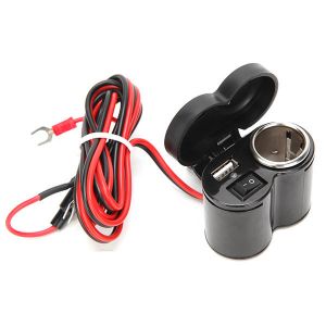 Diamond Wings Store ניסוי 12-24V 7/8inch 1inch USB Charger With ON OFF Button Waterproof Power Cap Motorcycle