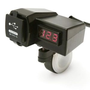 Diamond Wings Store ניסוי 12V 3.1A Waterproof Voltage Volt Meterr USB Power Charger Socket For Motorcycle ATV Scooter 