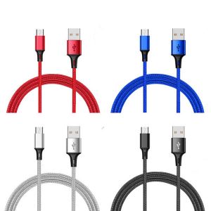 Diamond Wings Store ניסוי Bakeey 2.4A Nylon Braided Micro USB Fast Charging Sync Data Charger Cable for Samsung Xiaomi HUAWEI