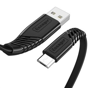 Diamond Wings Store ניסוי Essager 2.4A Micro USB Fast Soft Series Charging Data Cable 0.3M 1M For Xiaomi RedMi HUAWEI