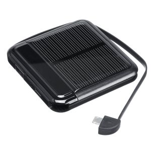 Diamond Wings Store ניסוי 5000mAh Portable Waterproof USB Battery Charger Solar Power Bank For Mobile Phone