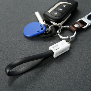 Diamond Wings Store ניסוי FLOVEME 20cm Keychain Fast Charging Micro USB Data Cable for Samsung Xiaomi Huawei