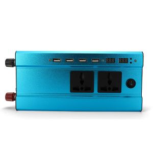 Diamond Wings Store ניסוי 1000W/500W 4USB Interface Solar Power Inverter 12V/24V DC to 220V AC Converter Charger