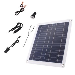 Diamond Wings Store ניסוי 25W Solar Panel Dual USB Battery Charger For Camping Outdoor Working 