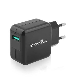Diamond Wings Store ניסוי Rocketek QC3.0 Fast Travel Wall USB Charger EU Plug For Oneplus 6 Xiaomi Mi8 Pocophone f1 S9 Note 9