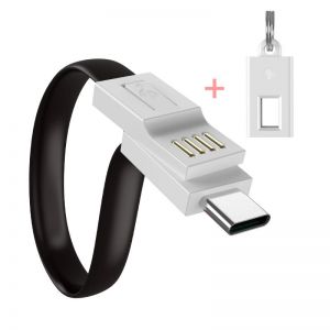 Diamond Wings Store ניסוי FLOVEME Portable Keychain Data Cable For Oneplus 6 6t Fast Charging USB Type-C Cable For Samsung Galaxy S9 S8 Plus