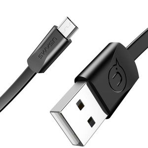Diamond Wings Store ניסוי USAMS U2 Micro USB Flat Fast Charging Data Cable 1.2M For Xiaomi Redmi Note 5 Note 4 5 Plus S7 Edge