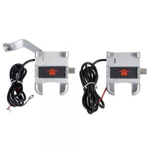 Diamond Wings Store ניסוי Grey Motorcycle Phone Holder 2A USB Charging Handlebar Rearview Mirrors Mount Bracket 