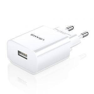 Diamond Wings Store ניסוי  USAMS 2.1A Fast Charging USB Charger EU Plug Adapter For iPhone X XS HUAWEI P30 Mate20 XIAOMI MI9 S10 S10+