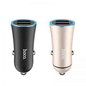 Diamond Wings Store ניסוי HOCO Z30A 3.1A Dual USB Fast Charge Car Charger for iPhone XR XS Max for Samsung Xiaomi