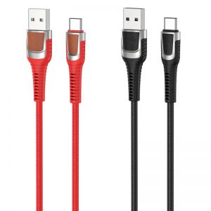 Diamond Wings Store ניסוי HOCO U81 JAZZ Nylon Zinc Alloy 1.2M Type-C Micro USB Fast Charging Data Cable for Samsung S10+ Xiaomi Redmi Note8 LG HUAWEI