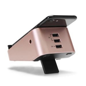 Diamond Wings Store ניסוי 10W 3 USB Ports Qi Wireless Charger Fast Charging Pad Phone Holder AC Adapter for Mobile Phone