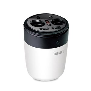 Diamond Wings Store ניסוי USMEI B1 Car Cup Holder USB Charger Built-in 5400mAh Li-polymer Battery