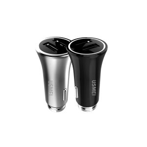 Diamond Wings Store ניסוי USMEI C8 3.6A Dual USB Car Charger Breathing Light With Voltage And Current LED Display