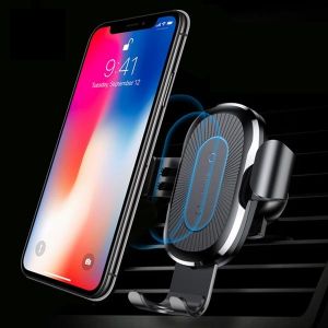Diamond Wings Store ניסוי Baseus WXYL-B09 Fast 10W Qi Wireless Charger Mount Holder for iPhone X 8 Plus S8 + S9