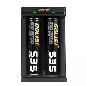 Diamond Wings Store ניסוי Golisi Needle 2 LED Indi USB Port Smart Lite Battery Charger For Li-ion Battery 2Slots