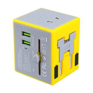 Diamond Wings Store ניסוי AUGIENB All In One Universal Conversion Plug UK/EU/AU/US Electric Plug Converter AC Power Adapter USB Charger