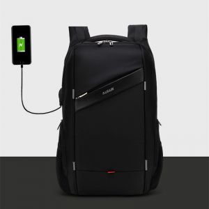 Diamond Wings Store ניסוי Men PU 15.6 Laptop USB Charging Water Repellent School Backpack Outdoor Casual Business Bag