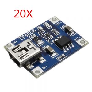 Diamond Wings Store ניסוי 20pcs TP4056 5V 1A Lipo Battery Mini USB Charging Board Charger Module