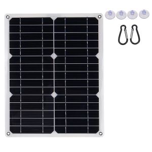 Diamond Wings Store ניסוי 40W 18V Waterproof Mono Solar Panel Dual 12V/5V DC USB Monocrystaline Flexible Solar Charger For Car RV Boat Battery Charger