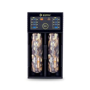Diamond Wings Store ניסוי Eizfan C2 2 Slots USB Battery Charger LED Display Screen Charger For AAA Rechargeable Battery