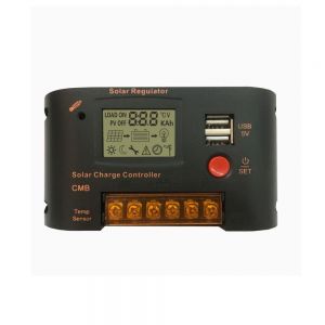 Diamond Wings Store ניסוי 10A/20A PWM Solar Charger Controller 12V 24V Auto LCD Display Dual USB 5V 2A Output Solar Regulator with Light and Time Control