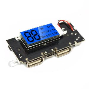 Diamond Wings Store ניסוי 5Pcs Dual USB 5V 1A 2.1A Mobile Power Bank 18650 Battery Charger PCB Module Board