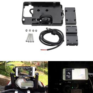 Diamond Wings Store ניסוי GPS USB Navigation Phone Bracket Charger For BMW S1000R S1000XR R1200GS R1200R