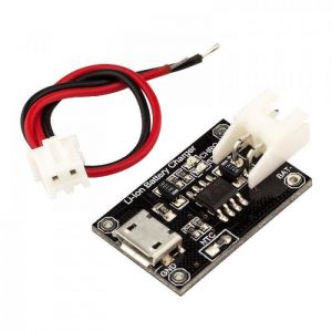 Diamond Wings Store ניסוי RobotDyn® TP4056 MicroUSB 18650 Li-Ion Battery Charger Module 1A With Power Connector and Cable