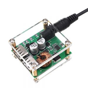 Diamond Wings Store ניסוי Dual USB Output 9V 12V 24V 36V 48V 60V 72V to 3.3V/5V DC-DC Vehicle Charging 3A Buck Voltage Regulator Power Supply Module with Ca