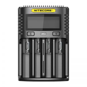 Diamond Wings Store ניסוי NITECORE UMS4  USB Battery Charger LCD Screen Smart 3Modes Charging For Almost All Battery Types
