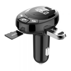 Diamond Wings Store ניסוי BT09 bluetooth 5.0 Chip Car Charger PD18W Auto MP3 Player Hands-free One-touch Call DC5V Dual USB 3.1A U Disk TF Card