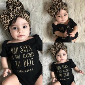 Diamond Wings Store Newborn Infant Baby Girl Letter Romper Jumpsuit Headband Outfits Clothes Set UK