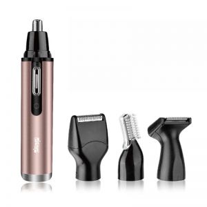 Diamond Wings Store ניסוי DSP 4 in 1 USB Charging Electric Nose Hair Trimmer Low Noise Nasal Hair Apparatus Multi-functional Nose Ear Hair Beard Eyebrow Sha